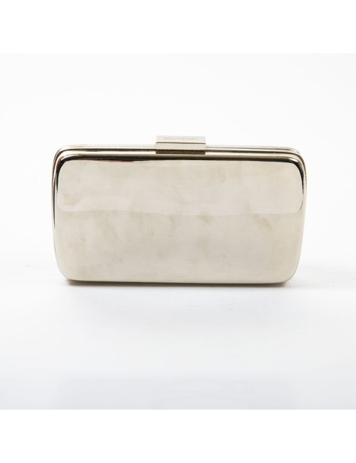 Minaudière ROBERTO CAVALLI en métal doré et serpent bijou