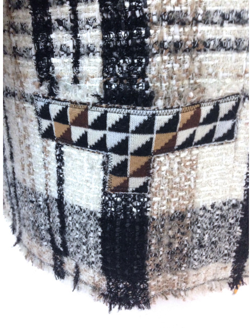 Veste CHANEL en tweed beige T 40