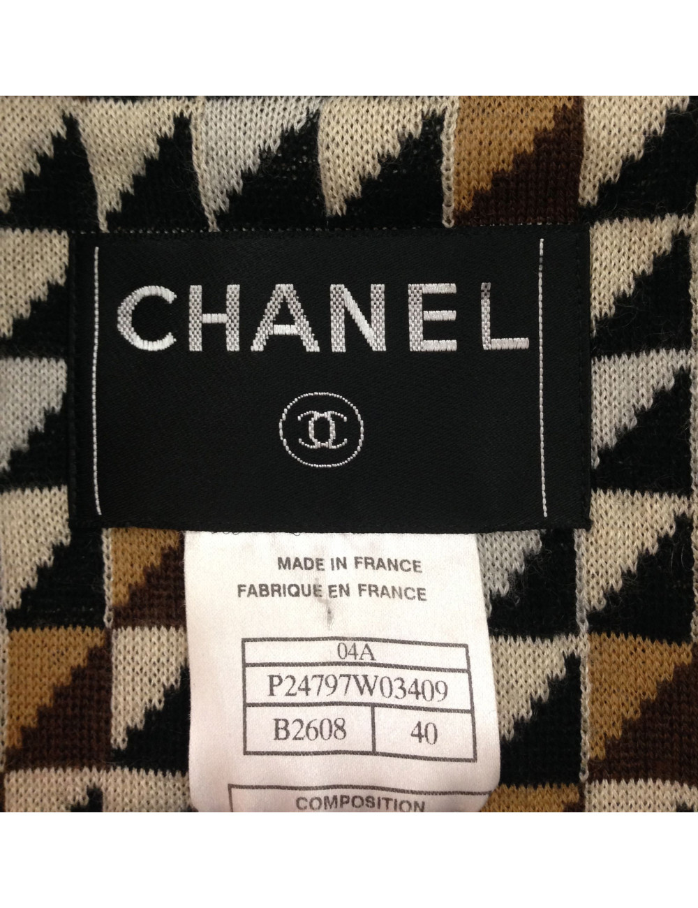 Veste CHANEL en tweed beige T 40