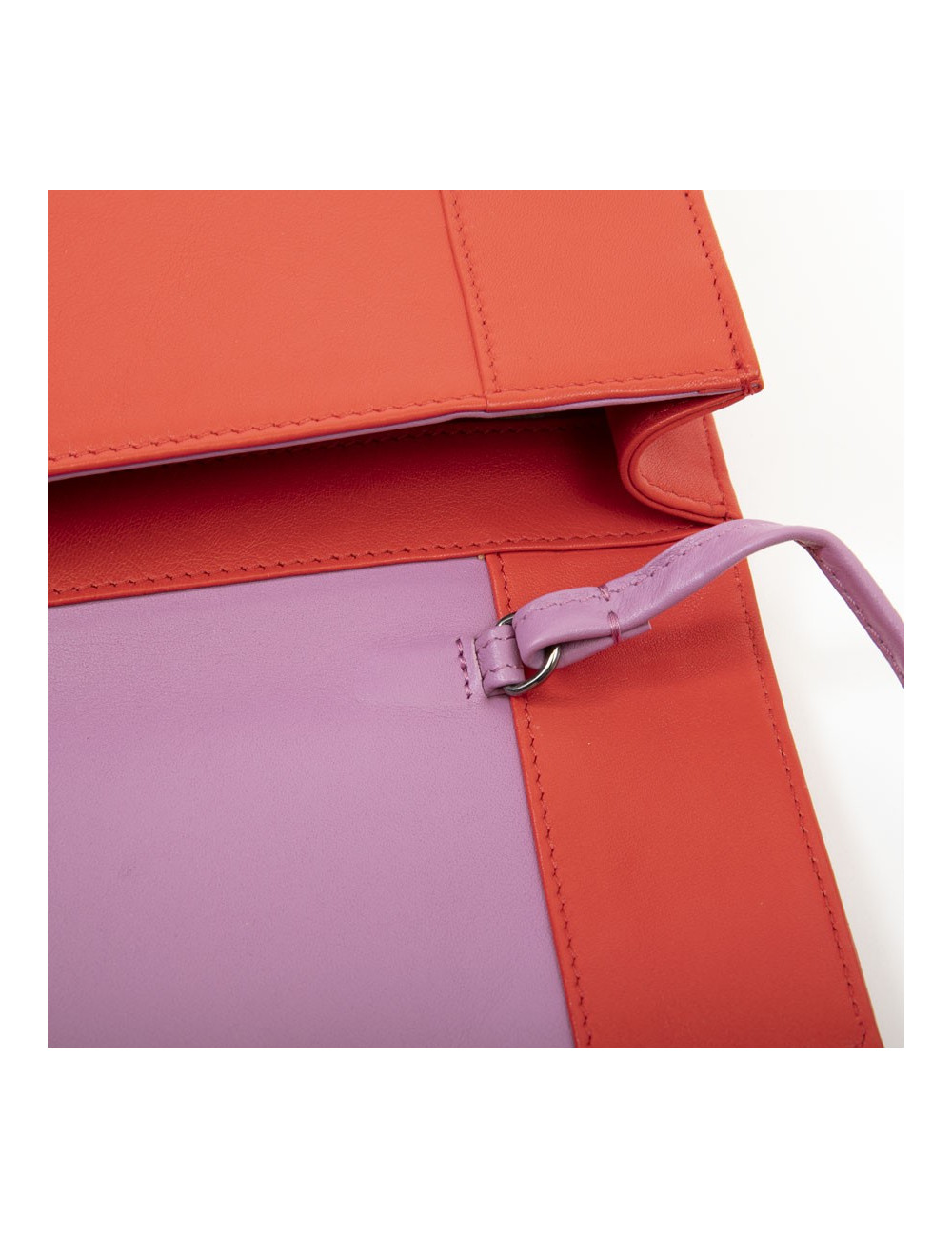 Pochette YLIANA YEPEZ cuir bicolore