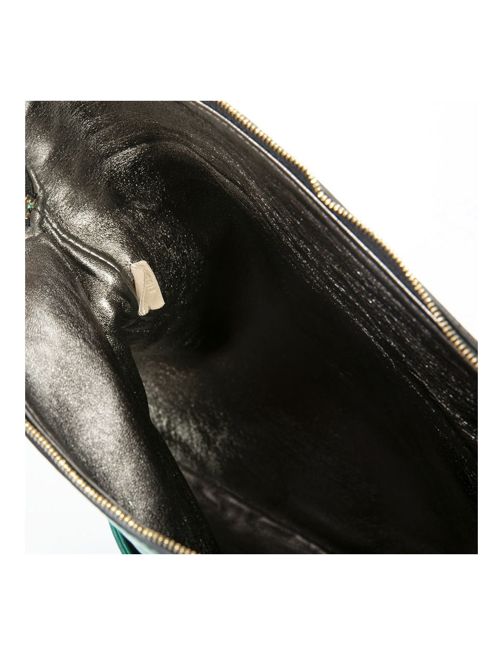 Zagliani clutch in shiny turquoise python