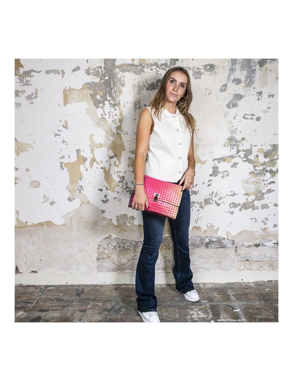 Pochette PROENZA SCHOULER en PVC dégradé de couleurs