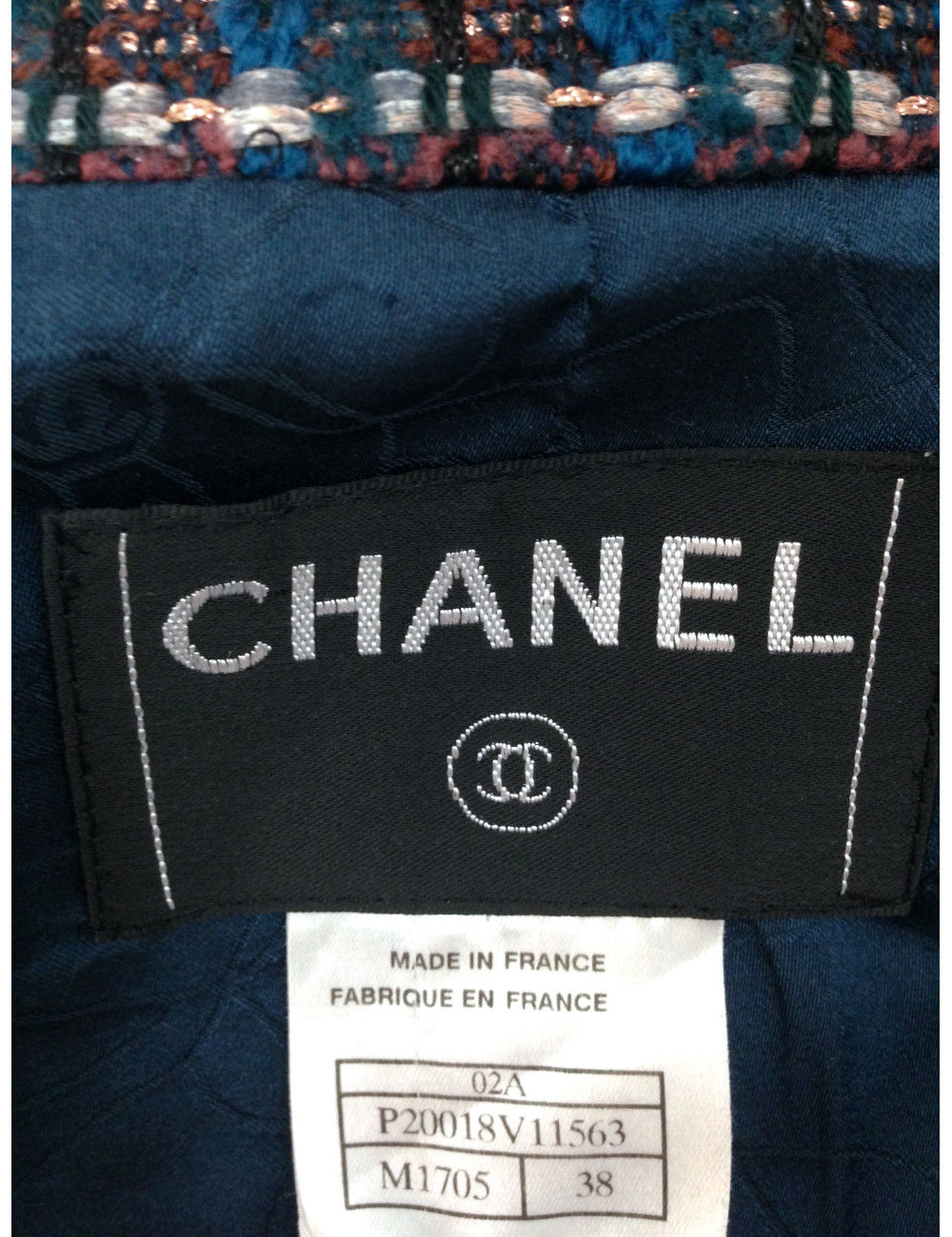 Veste CHANEL en tweed tricolore