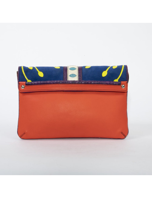 Sac PAULA CADEMARTORI cuir et veau velours Toucans