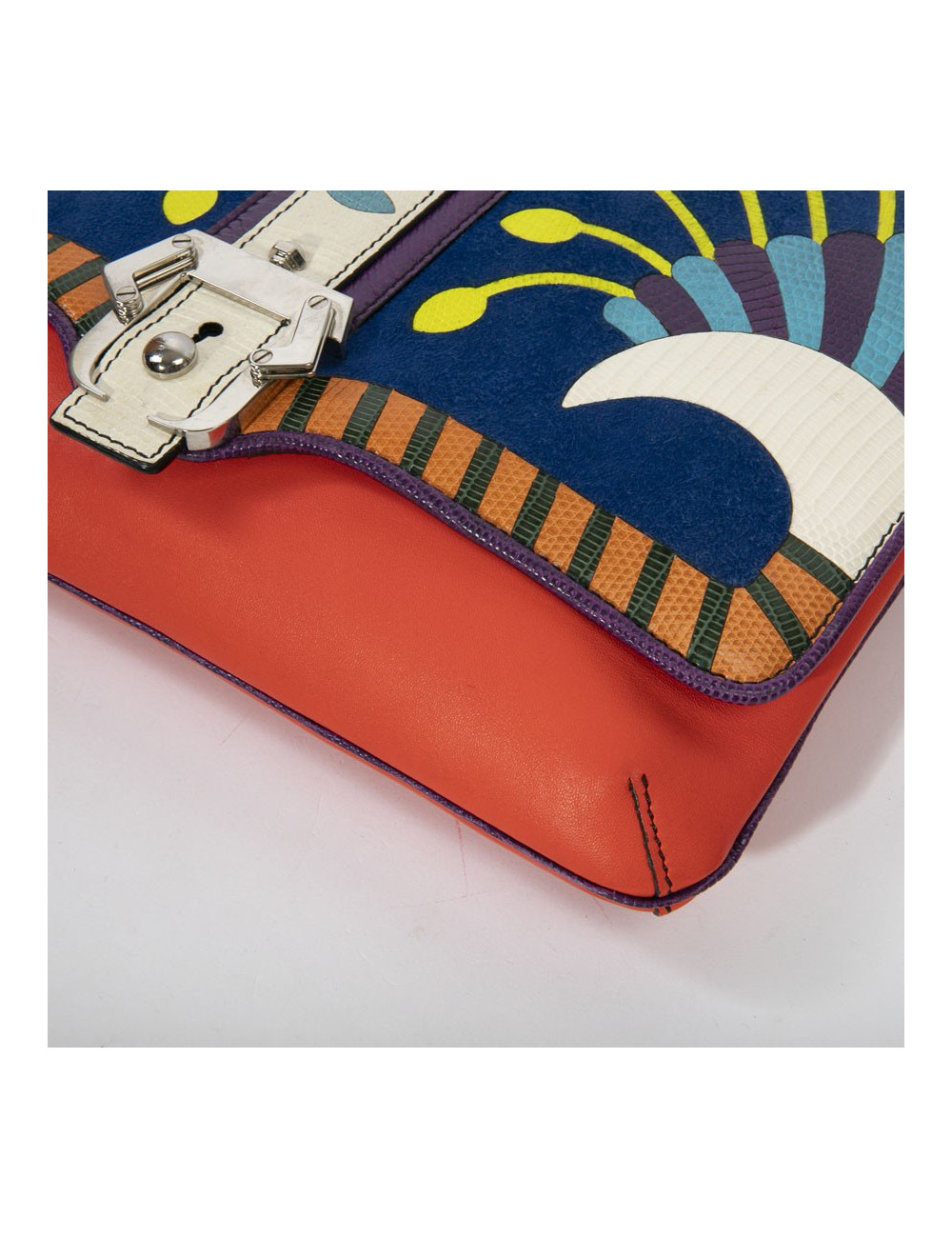 Sac YLIANA YEPEZ cuir et veau velours Toucans