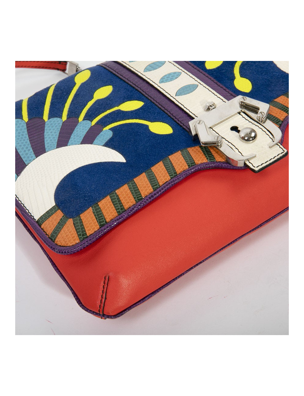 Sac YLIANA YEPEZ cuir et veau velours Toucans