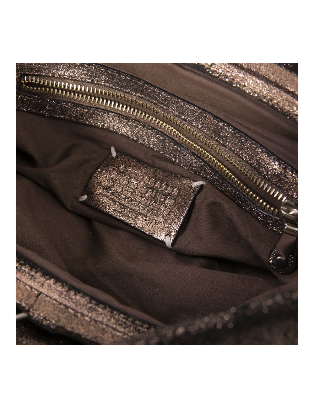 MARTIN MARGIELA golden brown clutch