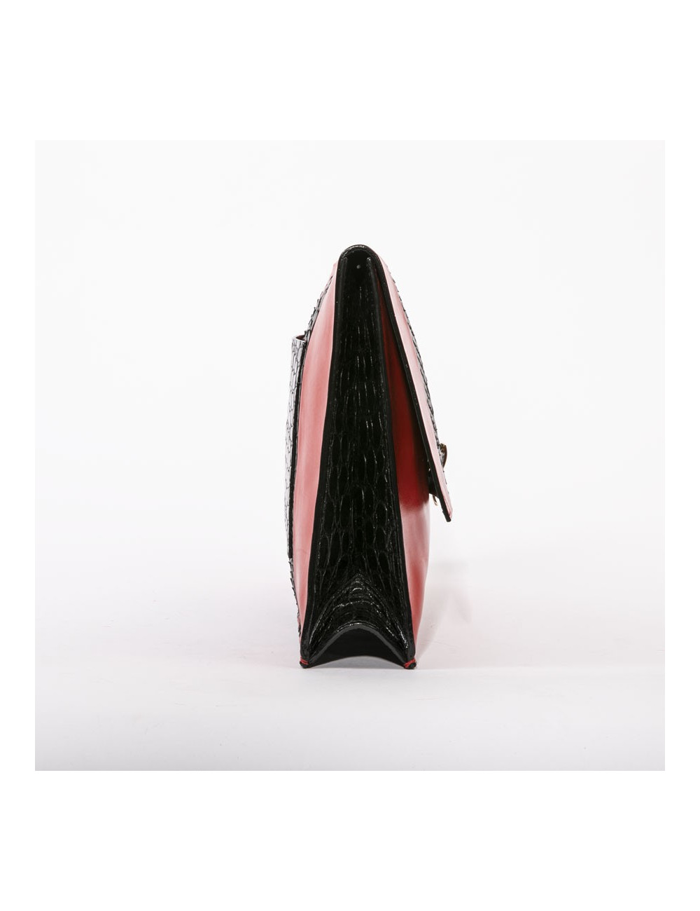Pochette PROENZA SCHOULER cuir rouge et peau exotique noire