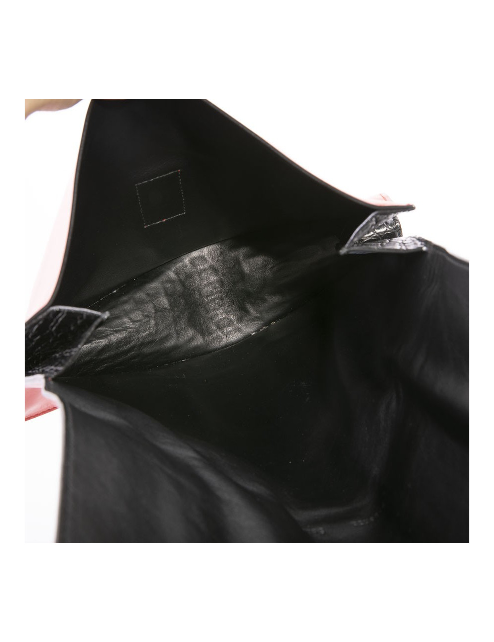 Pochette PROENZA SCHOULER cuir rouge et peau exotique noire