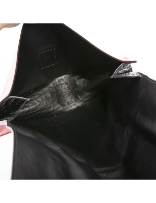 Pochette PROENZA SCHOULER cuir rouge et peau exotique noire