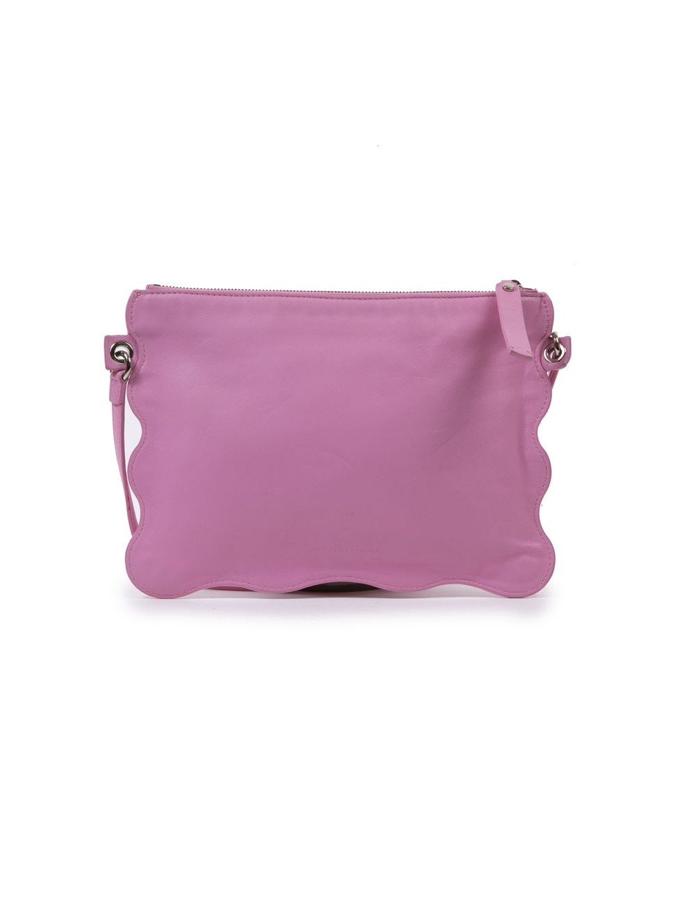 Sac CHRISTOPHER KANE cuir rose et incrustations noires et argent