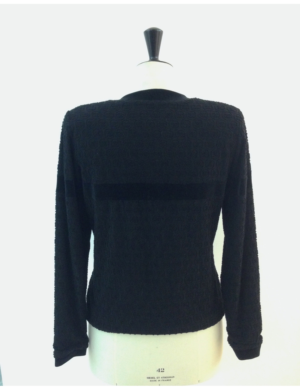 Veste CHANEL velours siglé T 44 
