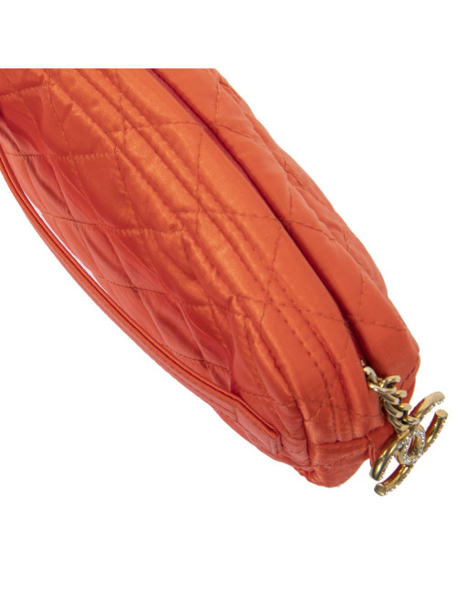 Pochette CHANEL toile parachute orange