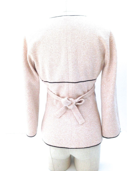 Veste CHANEL en tweed rose pastel 