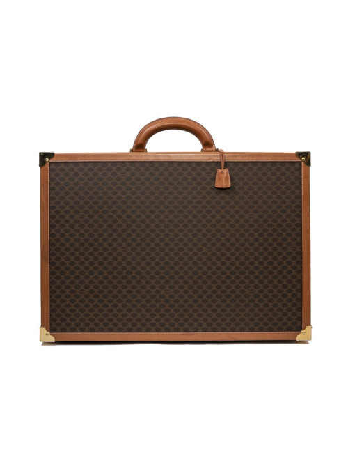 Valise CELINE en toile monogram marron