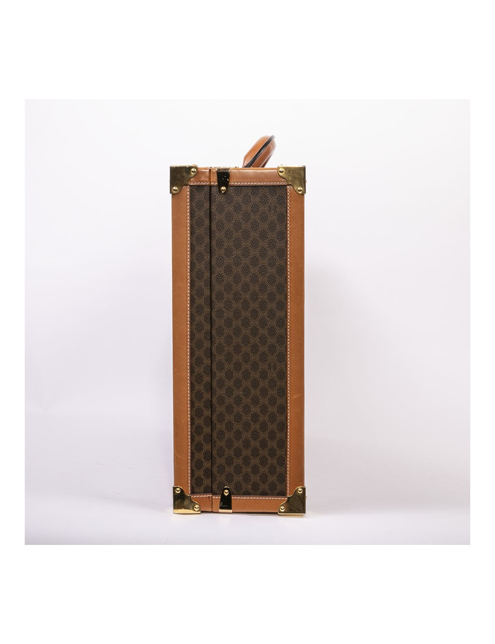 Valise rigide CELINE en toile monogramme marron