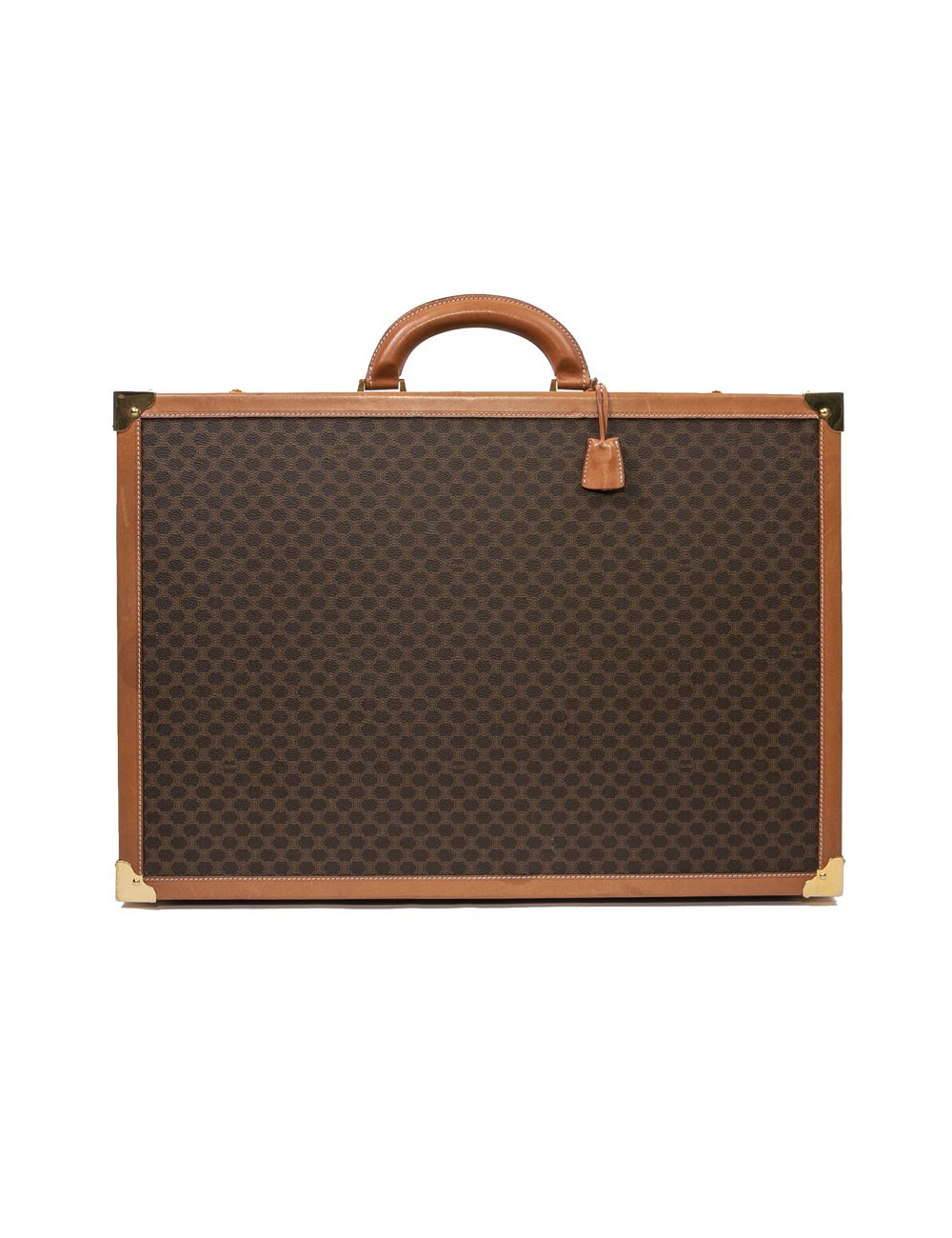 Valise rigide CELINE en toile monogramme marron