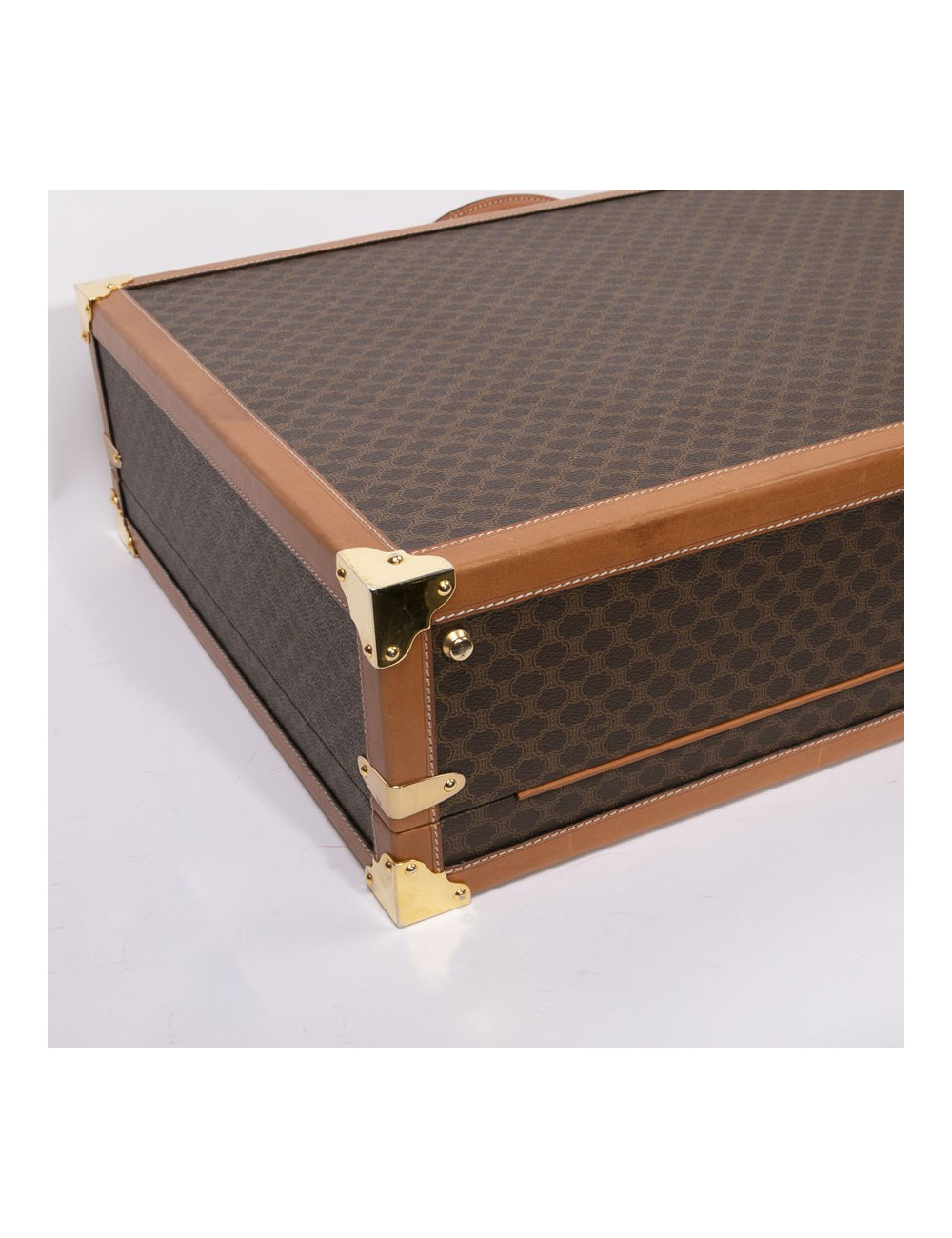 Valise CELINE en toile monogram marron