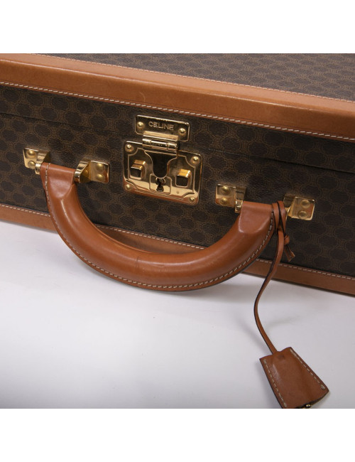 Valise CELINE en toile monogram marron