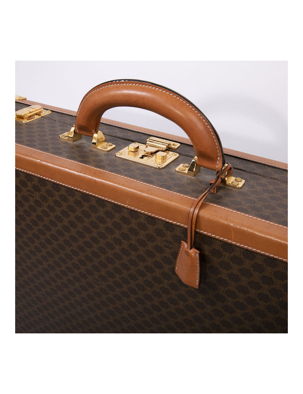 Valise CELINE en toile monogram marron