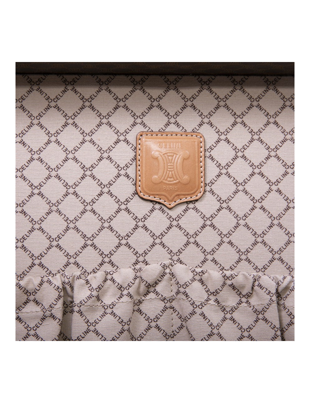 Valise CELINE en toile monogram marron