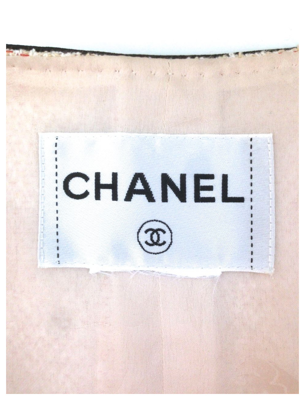Veste CHANEL en tweed rose pastel T 36
