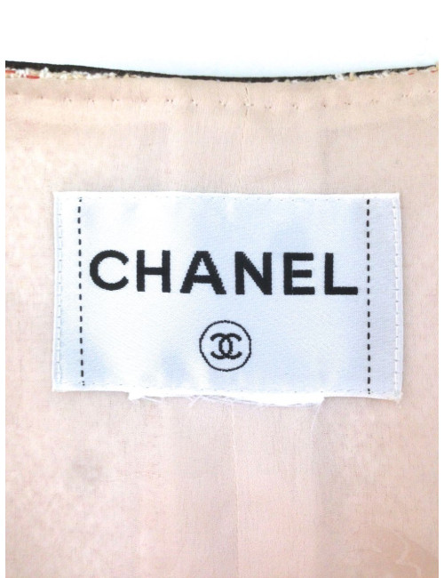 Veste CHANEL en tweed rose pastel 