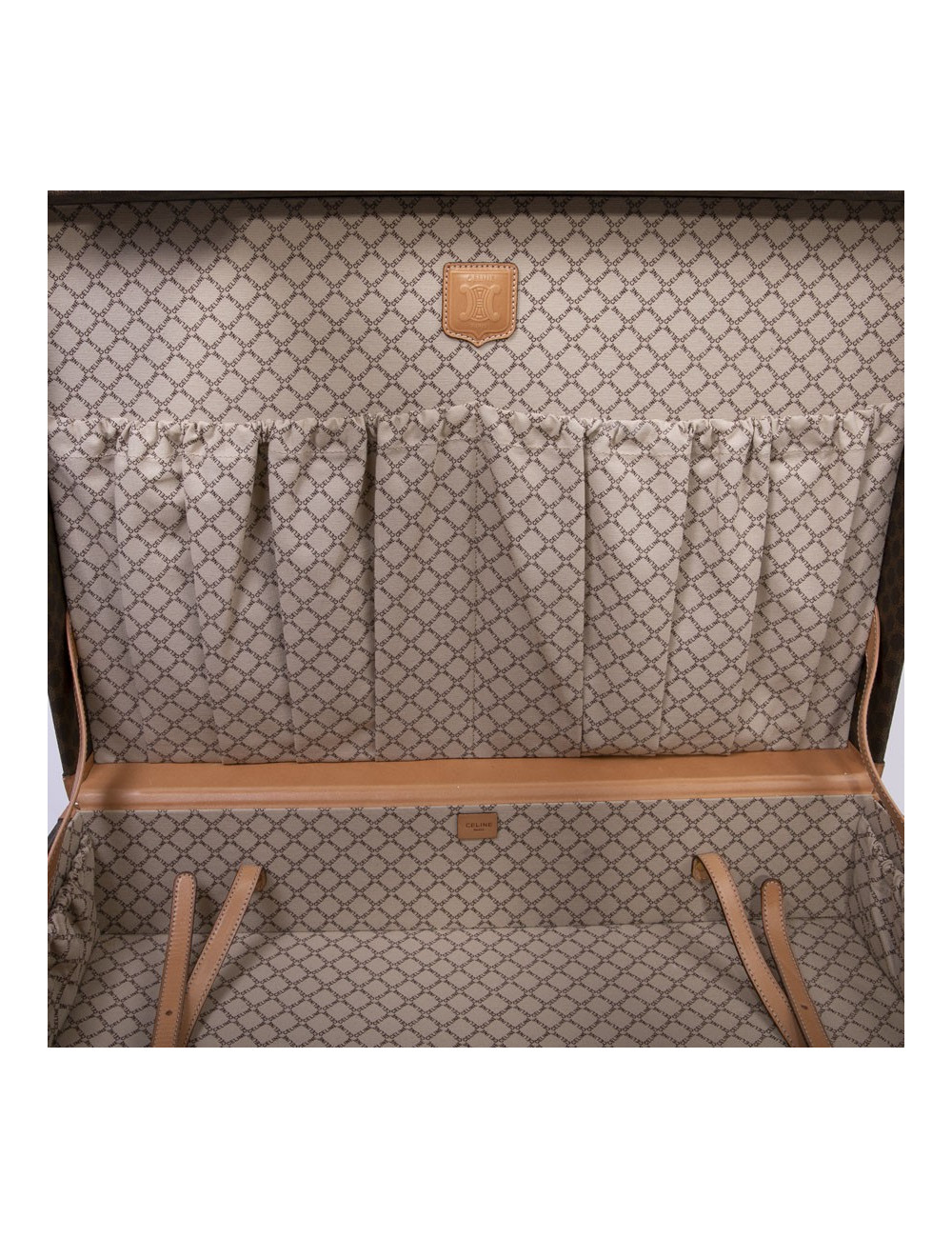 Valise CELINE en toile monogram marron