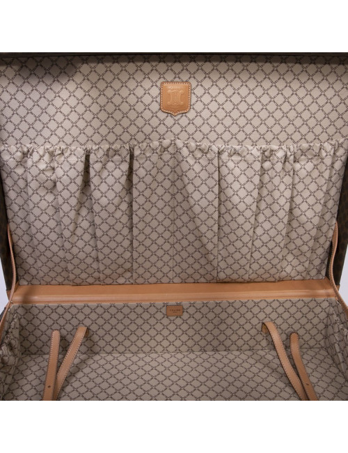 Valise rigide CELINE en toile monogramme marron