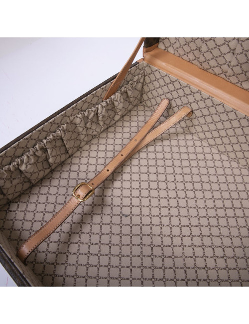 Valise CELINE en toile monogram marron