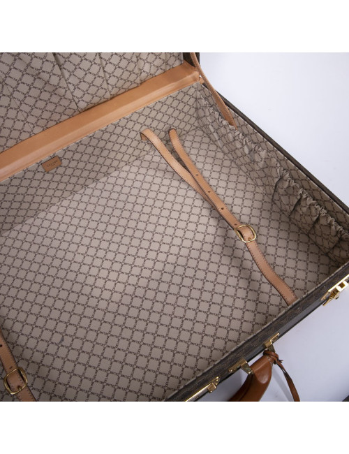 Valise CELINE en toile monogram marron