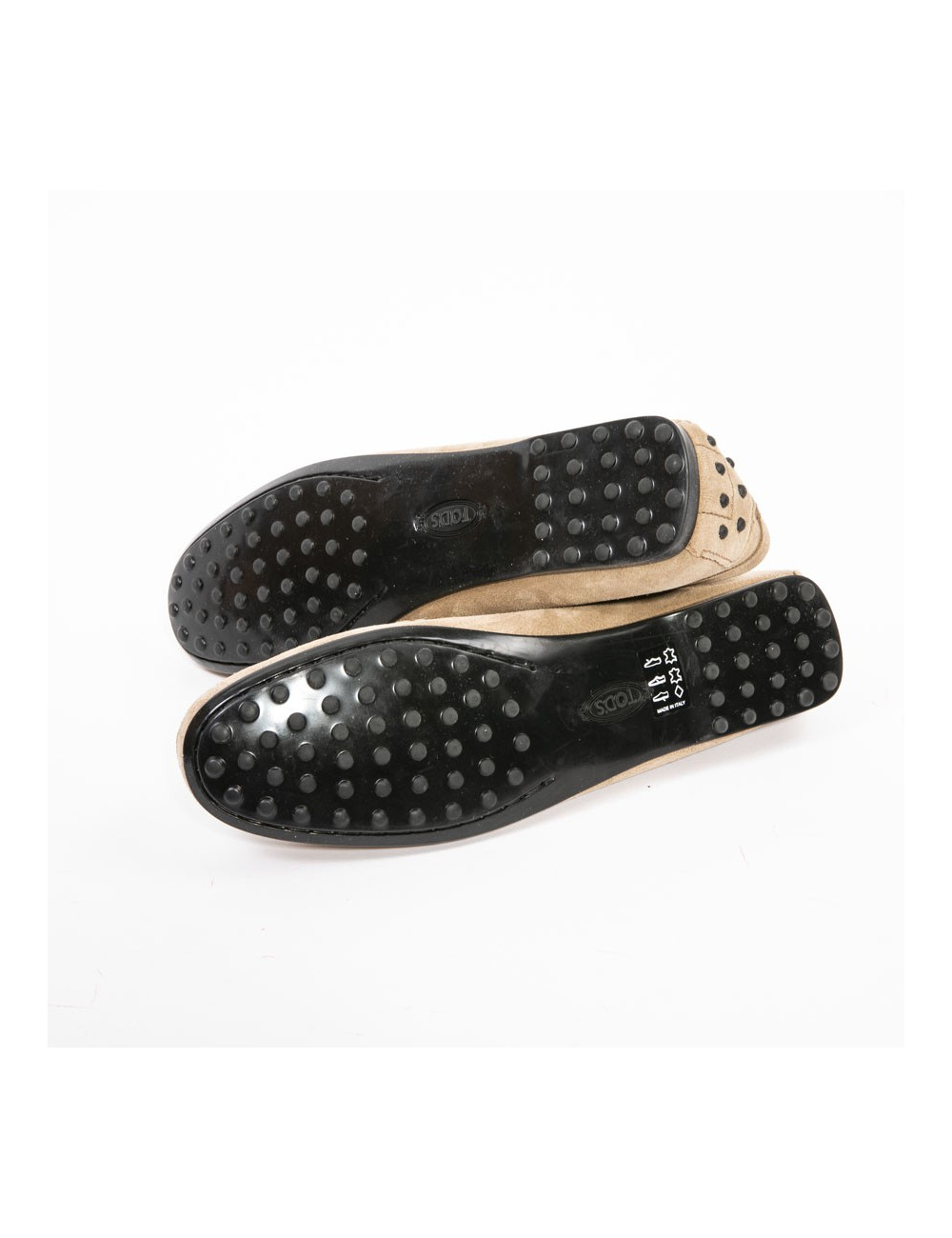 Mocassins T 38 daim marron clair