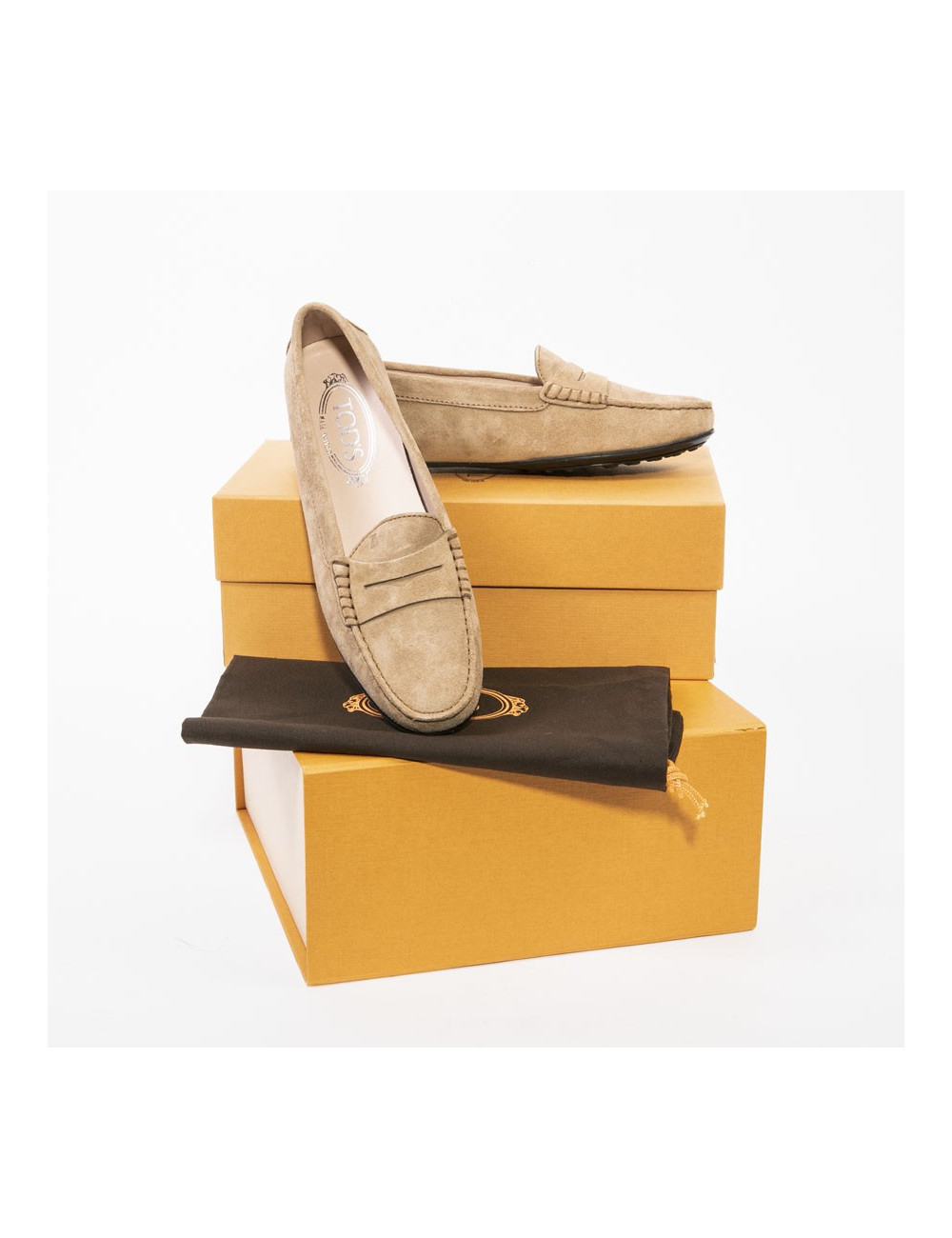 Mocassins T 38 TODS daim marron clair