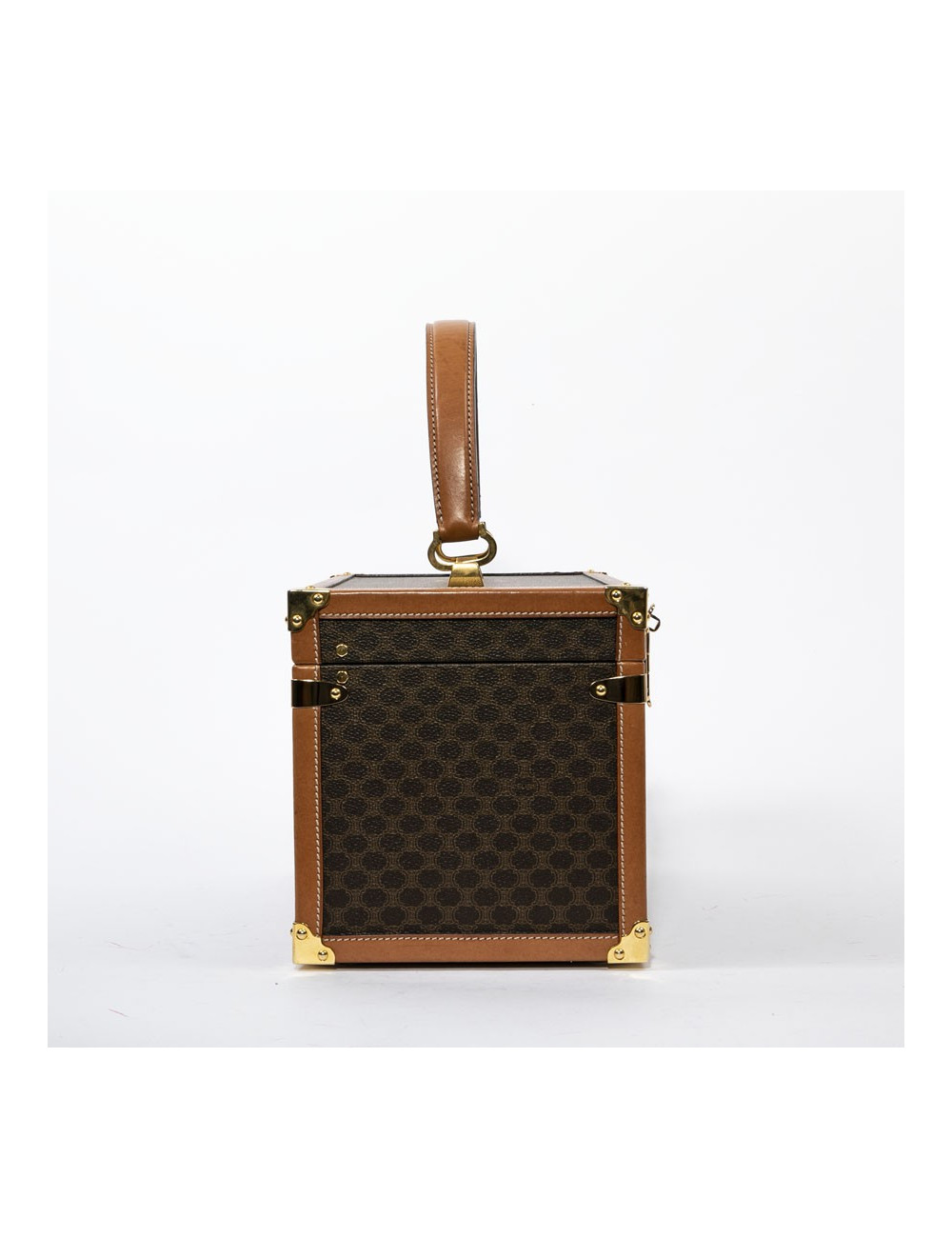 CELINE vanity case in brown monogram canvas