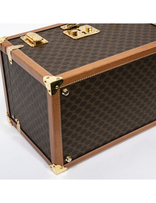 CELINE vanity case in brown monogram canvas