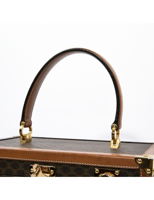 CELINE vanity case in brown monogram canvas