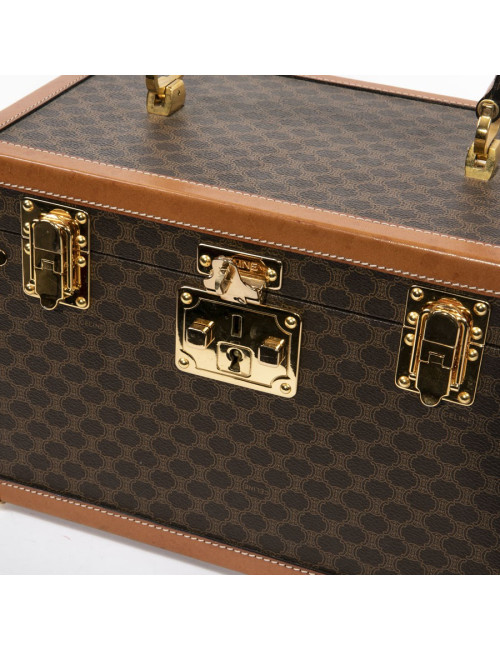 CELINE vanity case in brown monogram canvas
