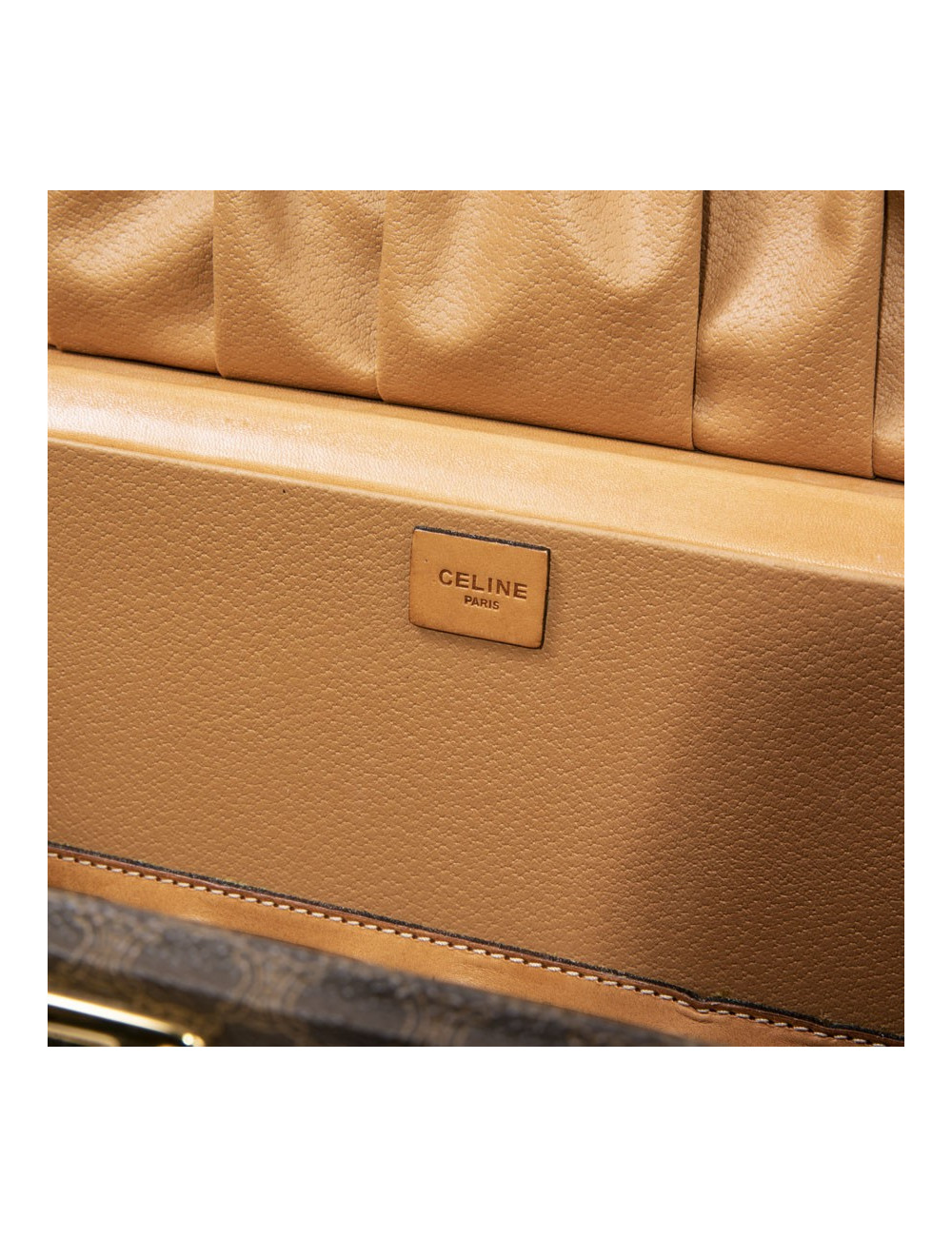 CELINE vanity case in brown monogram canvas