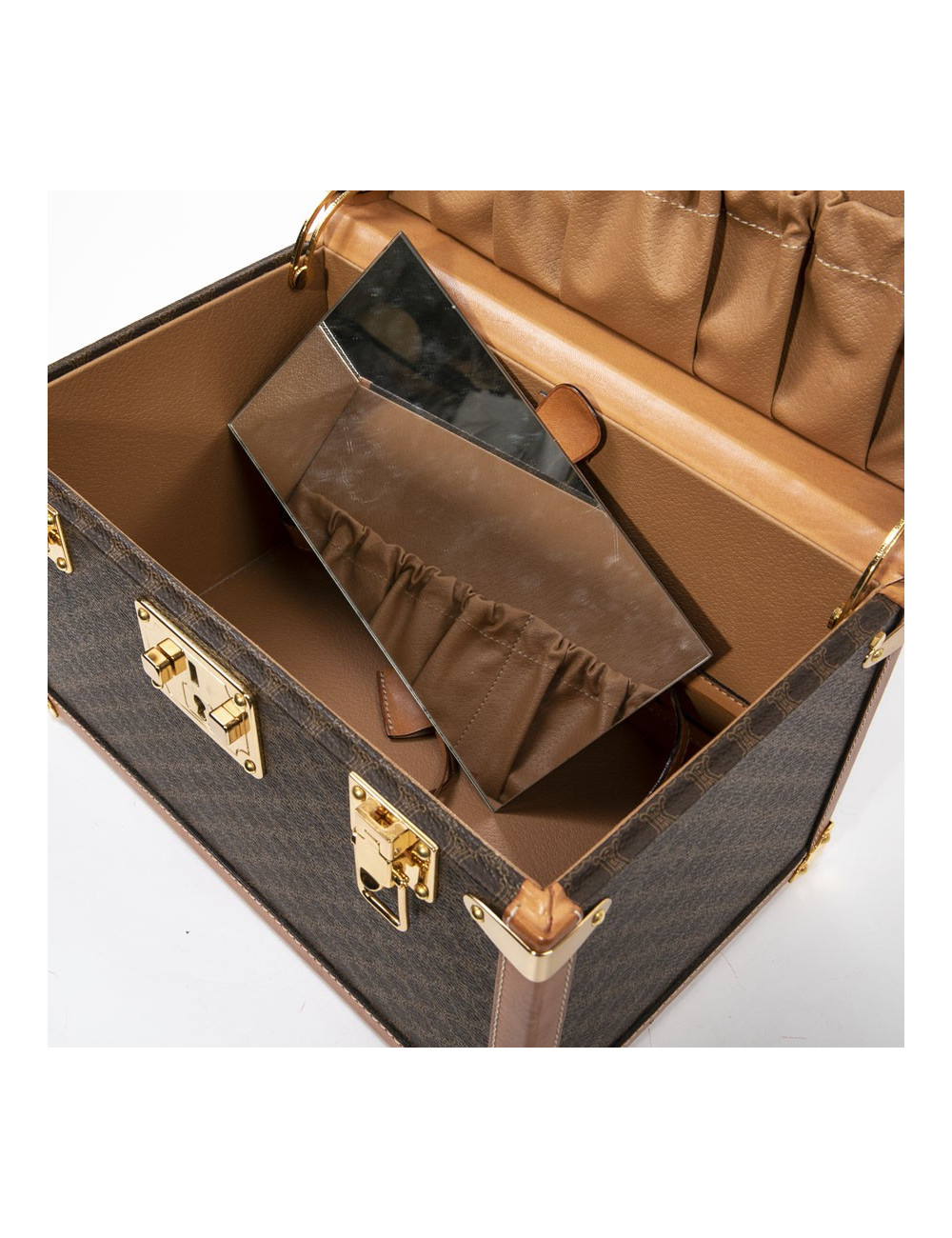 Vanity case CELINE en toile monogram marron