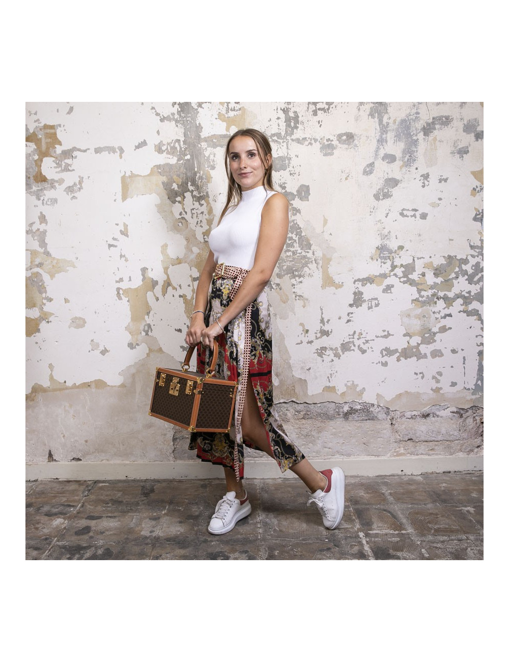 CELINE vanity case in brown monogram canvas