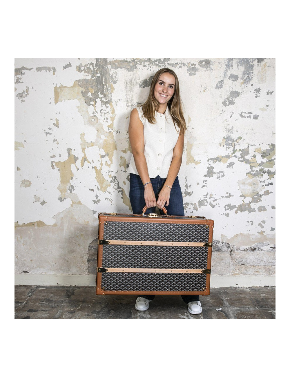 Valise rigide GOYARD toile monogram 