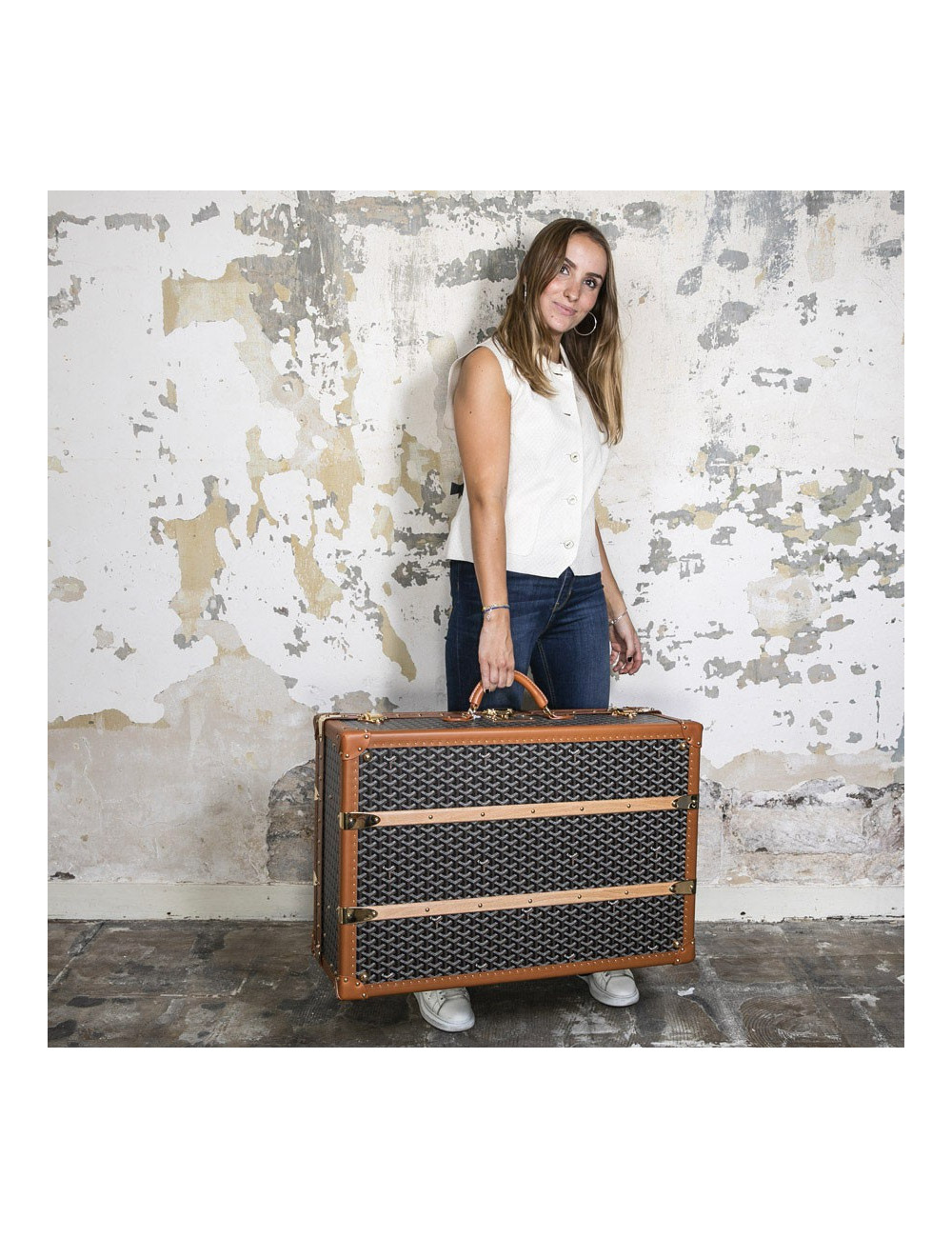 Valise rigide GOYARD toile monogram 