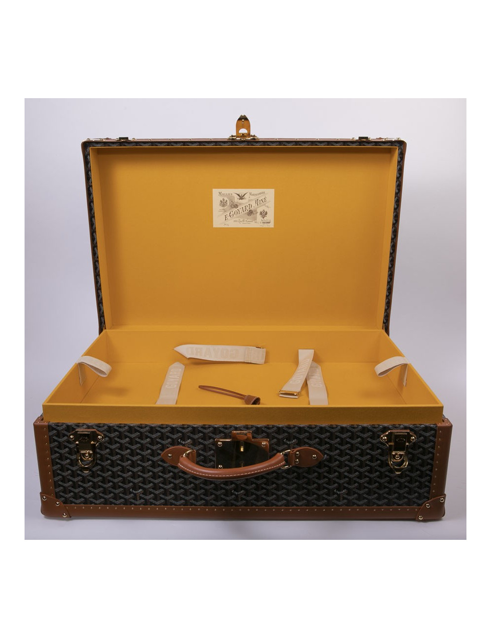 GOYARD Monogram large and rigid travel trunk 