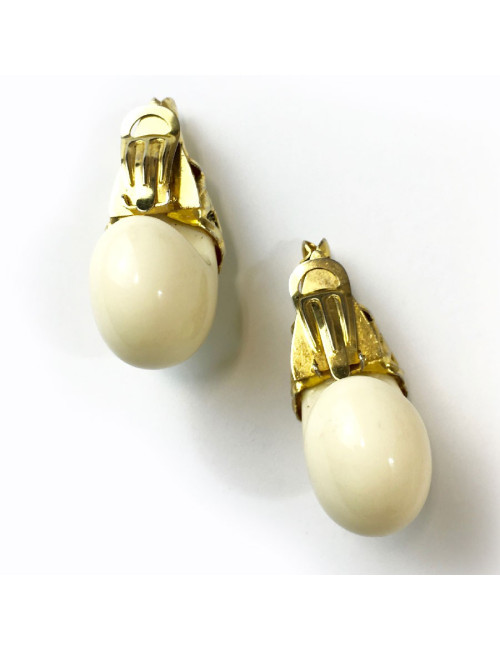 Boucles d'oreilles Clips ISABEL CANOVAS ivoire 