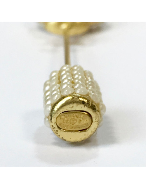 Epingle CHANEL coeur avec perles nacrées