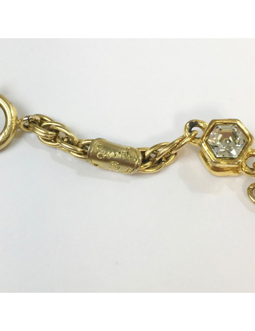 CHANEL vintage chain necklace in gilt metal