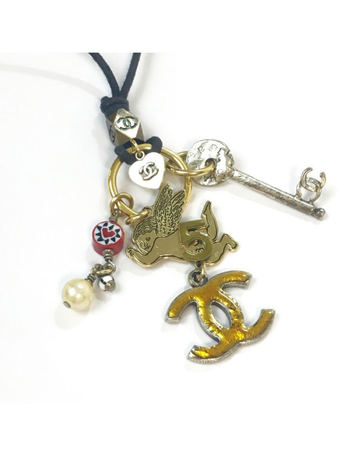 CHANEL link necklace and charms