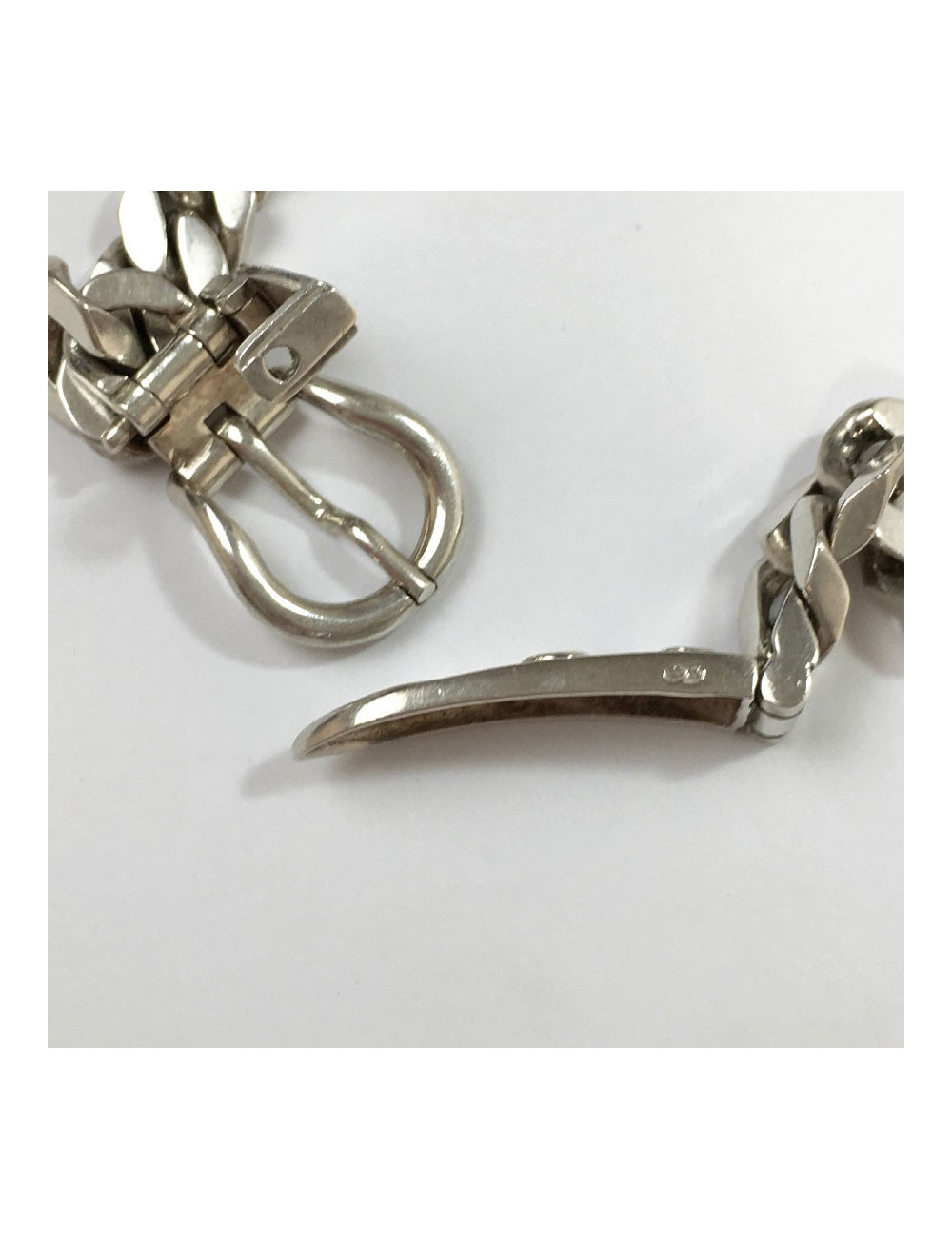 Collier HERMES  maille en argent 