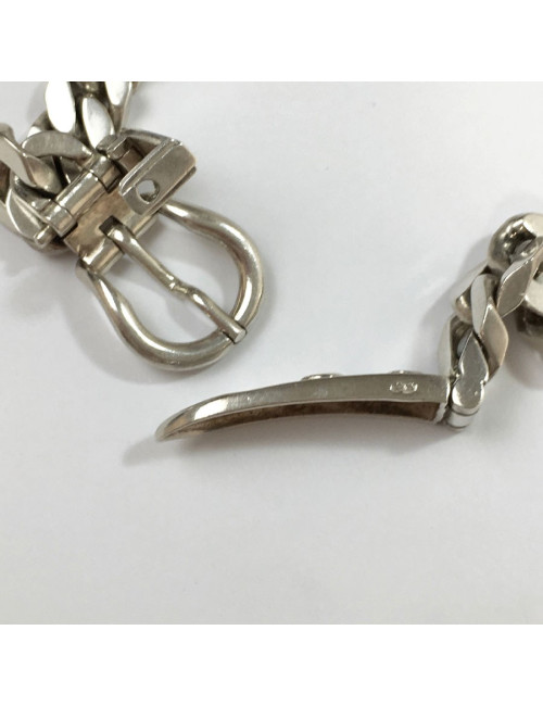 Collier HERMES  maille en argent 