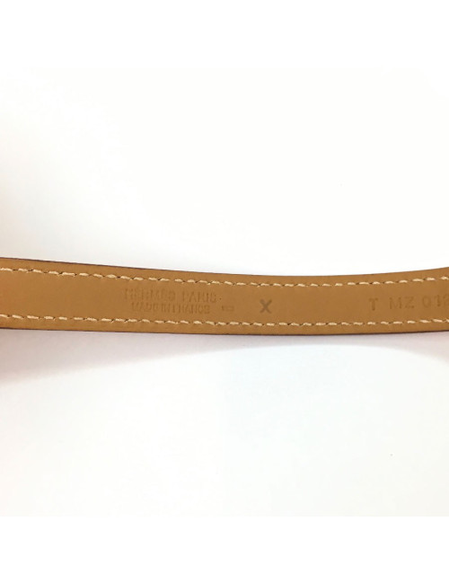 Bracelet Rivale double  HERMES cuir lezard bougainvilliers